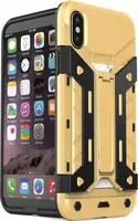 Чехол-накладка TOTO With Card insert function Amor Back Cover case iPhone X Gold