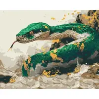 Картина по номерам с красками металлик "Малахитовая королева" 50x40 см