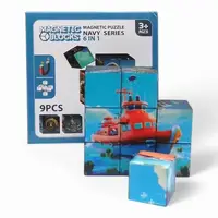 Магнитные кубики "Magnetic Blocks: Моряки", 9 штук, 6 изображений
