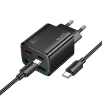 Адаптер сетевой HOCO Type-C to Type-C Cable Fundador four-port charger set N56 |2USB/2Type-C, 30W/3A, PD/QC|