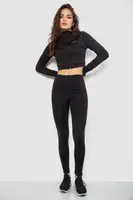 Лосины утепленные, цвет черный, 243R051-5