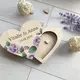 Цветная деревянная коробочка для колец с гравировкой на заказ