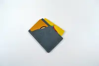 Холдер для карточек кожа синий