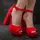 Женские босоножки Fashion Nabie 2952 40 размер 25,5 см Красный