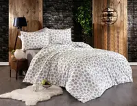 Постільна білизна Фланель Kayra Flannel Premium Kar Tanesi Gri 200х220см