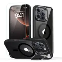 Чехол и стекло ESR для iPhone 16 Pro -  Classic Kickstand Halolock (MagSafe), Cleare/Black (4894240243824)