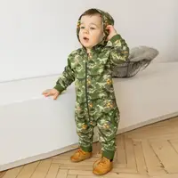 Комбінезон дитячий-ромпер для хлопчика на блискавці GABBI КВ-22-1-2 Dino Зелений на зріст 80 (13199)