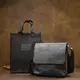 Практичная кожаная мужская сумка GRANDE PELLE 11431 Черный