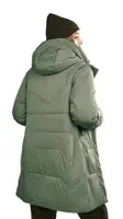 Куртка женская зимняя оливкового цвета П972