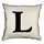 Подушка с мешковины Letter L 45x45 см (45PHB_ABC024_WH)