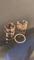 Набор женских золотистых колец код 1742-1