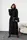 В'язана сукня oversize з високою горловиною - чорний цвет, S