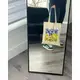Екошопер BookOpt BK4004 Петриківський розпис Синьо-жовті квіти бежевий