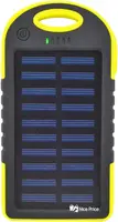 Внешний акумулятор Power bank 20000 mAh с солнечной панелью и фонариком (1656) Желтый
