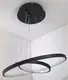 Люстра светодиодная подвесная LED светильник для квартиры на потолок лэд 25533 Черный 23-100х40х40 см.