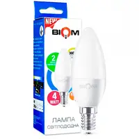 Светодиодная лампа BIOM BT-549 C37 4W E14 3000K Свеча