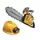 Игровой набор пила Power Tools, цепная, каска с фонарем, звук, подсветка, на батарейках. Yellow with Gray (150884)