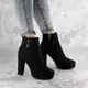 Женские ботильоны на каблуке Fashion Kewpie 1419 37 размер 23,5 см Черный