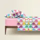 Семейное постельное белье с простыней на резинке LOVE PUZZLE CS2
