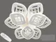 Потолочная светодиодная люстра с диммером 185W 6012/6+3 LED 3color dimmerдне