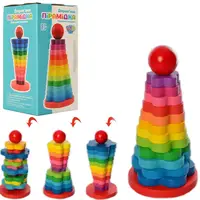 Деревянная игрушка Пирамидка MD 1183-UC 20,5см.