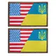 Набор шевронов 2 шт с липучкой Флаг Украины и США 5х8 см вышитый патч нашивка двойной Украина та Америка