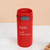 Термокружка Stay "Кава персонализація", Красный, Деревянная подарочная коробка с гравировкой, 415 мл