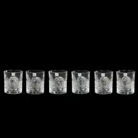 Набір келихів для віскі "Козаки" Boss Crystal, 6 келихів, срібло, кришталь