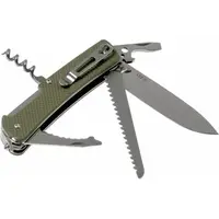 Багатофункціональний ніж Ruike Criterion L32, (8.5 см) 12C27 / G10 зелений, 13 інстр.
