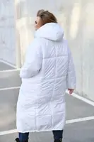 Пальто жіноче зимове біле код П850