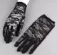 Перчатки гипюровые короткие черные 5334