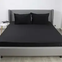 Простынь на резинке двуспальное ТЕП VELOUR 2-04756_34657 160х200 см черная