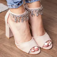 Жіночі босоніжки Fashion Aziza 3079 37 розмір 24 см Бежевий