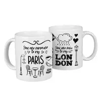 Парные кружки для двоих Paris, London 330 мл (KR2_18A019)