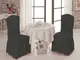 Чехол на стул с юбкой Темно-серый Home Collection Evibu Турция 50069