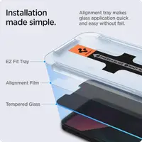 Захисне скло Spigen для iPhone 14 / 13 / 13 Pro EZ FIT GLAS.tR Privacy (2 шт), (AGL03388)