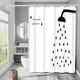Шторка для ванны из полиэстера водонепроницаемая Bathlux 180x180 см с кольцами, занавеска для ванной комнаты