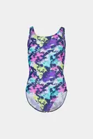Купальник для девочек Arena TIE AND DYE U BACK синий мультиколор Дит 164см