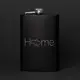 Фляга "Home", английский, Деревянная подарочная коробка с гравировкой