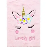 Блокнот пушистый "Lovely girl", розовый