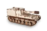 Конструктор механический 3D деревянный 38,4*17,5*17см пазл 684эл TANK SAU-212 Танк САУ-212 EWA