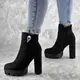 Женские ботильоны на каблуке Fashion Leah 1268 39 размер 25,5 см Черный