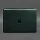 Кожаный чехол для MacBook 14 дюйм Зеленый Crazy Horse