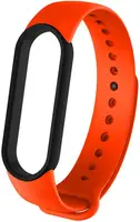 Ремешок UWatch Replacement Silicone Band For Xiaomi Mi Band 5/6/7 Orange/Black Frame
