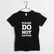Футболка женская "Please do not disturb", Черный, XXL, английский
