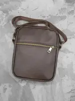Мужская сумка мессенджер (через плечо) из экокожи, Коричневый