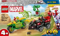 Конструктор LEGO Marvel Паук и его невероятные друзья Гонки на электромобилях с динозаврами 124 детали (11198)