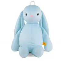 Мягкая игрушка KidsQo Рюкзак Зайчик Хагси 31см голубой (KD727)