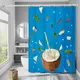 Шторка для ванны из полиэстера водонепроницаемая Bathlux 180x180 см с кольцами, занавеска для ванной комнаты