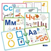 Гра розвиваюча, картки на кільцях пиши-стирай "Зебра"